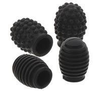 ibasenice 4 Piezas Fundas de Silicona para Baquetas 5A7A Puntas Granuladas y Espirales Amortiguadores para Batería Puntas para Practicar Percusión y Reducción de Ruido para Ensayos