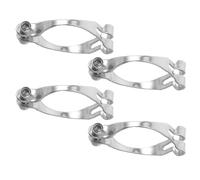 ibasenice 4 Piezas Guía de Abrazadera para Bicicleta Abrazadera de Riel Guía Clip de Gestión de Cables de 28,6mm Metal Plata Estructura de Clip Antideslizante para Soporte