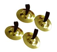 ibasenice 4 Piezas Platillo De Cobre Platillos De Dedo Para Platillos De Dedo De Cobre Platillo De Percusión Instrumento De Platillos Para Platillos Pequeños Golden