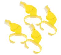 ibasenice 4 Piezas Silbatos Deportivos Abs con Anilla Sonido Fuerte y Portátil para Árbitros Entrenadores y Emergencias Fútbol y Actividades al Aire