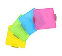 ibasenice 4 Piezas Tablero Geométrico Educativo de Doble de Tableros de Plástico Goma para Aprendizaje Matemático para Actividades Grupo y Desarrollo de Habilidades