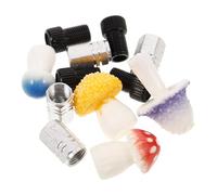 ibasenice 4 Piezas Tapones de Válvula de Neumático Metálicos Forma de Set de Decorativos para Coches Motos y Bicicletas Resistentes y Compatibles con Válvulas y