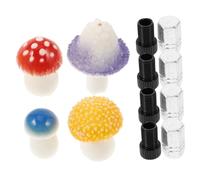 ibasenice 4 Piezas Tapones de Válvula para Neumáticos Set Diseño de Champiñón Compatibles con Coches y Bicicletas Cubiertas Resistentes y Decorativas para Válvulas de Aire
