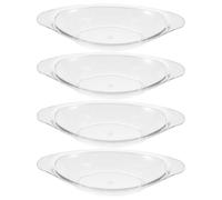 ibasenice 4 platos para helado y dulces, cuencos para postres con forma de plátano, cuenco transparente para servir helado, frutos secos, frutas y galletas para, frutas, yogur, brownies y