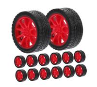 ibasenice 40 Piezas Car Wheel Accessory Rubber Toy Tires For Axle RC Truck Robot DIY Model Science Experiments