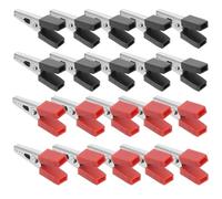 ibasenice 40 Pinzas de Cocodrilo Eléctricas Metálicas Mini para Cables de Batería, Aislamiento Seguro, Kit 40 Piezas Rojo y Negro Pequeño, Accesorio para Pruebas Eléctricas y