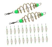 ibasenice 45 Piezas Luminous Spring Fishing Feeder Cage Shape Metal Bait Holder For Carp and Coarse Lure Trap Fishing Accessories For Versatile Angling