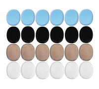 ibasenice 48piezas Almohadillas De Autoadhesivas Para Tambor De Transparente Café Azul Negro Para Controlar y Resonancias Instrumentos De Percusión