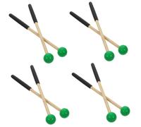 ibasenice 4pares Baquetas De Percusión Para Lengüeta Mallets De Marimba Mango De Instrumentos Musicales De Práctica