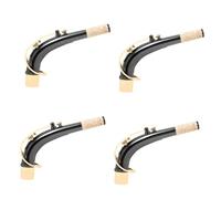 ibasenice 4piezas Accesorio De Saxofón Cuello Curvado De Latón Boquilla De Repuesto Para Saxofonistas Conexión De Trompeta y Saxofón Resistente y Reutilizable