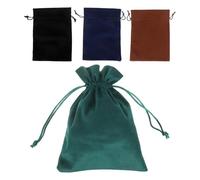 ibasenice 4piezas Bolsitas de Terciopelo con Cordón para Joyería Bolsas Organizadoras Pequeñas de Gamuza para Guardar Pulseras Collares y Pendientes Bolsitas de Terciopelo Hogar y Viajes