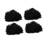 ibasenice 4piezas Cubierta De Microfone Windproof De Piel Suave Funda De Protección Para Micrófono De Antiviento y Absorbente De Ruido Para Ktv y Entrevistas