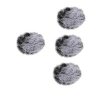 ibasenice 4piezas Cubierta Protectora De Micrófono De Furry Antiviento y Antisalpicaduras Para Grabaciones Al Aire Diseño De Pelo Compatible Micrófonos Portátiles