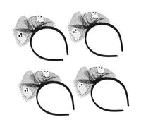 ibasenice 4piezas Diadema de Halloween Accesorio para Disfraz de Fantasma Tocado para Cosplay de Halloween para Fiesta Disfraz Truco o Trato Diadema de Fantasmas para Mujer