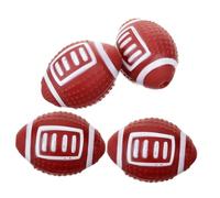 ibasenice 4piezas Juguete De Fútbol para Perros Pelota De Rugby para Morder Juguete Deportivo para Masticar Suministros para Mascotas Pelota De Risa para Perros