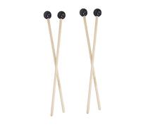 ibasenice 4piezas Mazos De Marimba De Madera Con Punta De Goma Baquetas Resistentes Para Percusión Musical Para Practicar Casa o Sala De Ensayo Incluye Baquetas Negras Por Paquete