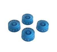ibasenice 4piezas Perillas Redondas Para Guitarra Juego De Diseño Azul Letras Blancas Control De Volumen y Repuestos Para Guitarra Eléctrica De Estilo