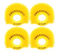 ibasenice 4piezas Protector para Botón de Detención de Emergencia Cubierta Protectora Redonda para Interruptores Pulsadores Seguro para Uso Industrial Fácil Instalación Material Duradero