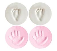 ibasenice 4piezas Recuerdos de Huellas para Niña Kit de Impresión de Manos y Pies Recién Nacido de Secado Rápido para Regalo de Cumpleaños y Recuerdos Familiares