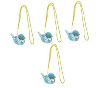 ibasenice 4piezas Silbato De Pájaro De Plástico Con Lanyard Juguete Musical Acuático y Entrenamiento Vocal Water Bird Whistle