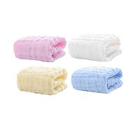 ibasenice 4piezas Toallas Algodón Paquete De Muselinas Multifuncionales Para Eructar Limpiar y Secar Para Recién Nacidos