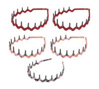 ibasenice 5 Diademas Cabello en Aleatorio para Mujeres y Hombres en Color Aleatorio Color and Diseño de Leopardo y Dientes de Tiburón, Aro Ondulado de Varios estilos