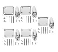 ibasenice 5 Juegos De Soporte De Rodillo De Cuerda Guitarra De Entrada Reemplazo De De Guitarra Jack Placas Conector De Entrada Eléctrica Placas De