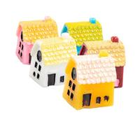 ibasenice 5 Piezas casa pequeña Micro Paisaje Accesorios en Miniatura de jardín Estatua del jardín de Hadas Accesorio Mini casa de muñecas Casas en Miniatura para Pueblo Resina