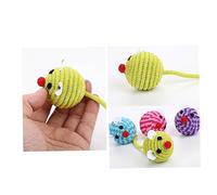 ibasenice 5 Piezas Juguete Colorido Cabeza De Ratón para Gato Cuerda Elástica Juguete Interactivo para Jugar para Ratones para Gatos
