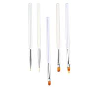 ibasenice 5 Pinceles para Decoración de Uñas Lápices para Pintar Uñas Fibra Suave Accesorios para Arte DIY Set de Bolígrafos Acrílicos para Manicura Profesional y Uso Doméstico