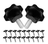 ibasenice 50 Unidades Manija Estrellada Ajustable de Plástico con Tornillo Macho, Diseño Ergonómico y Agarre Antideslizante para Aplicaciones Mecánicas y Paneles de Control