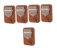 ibasenice 5juegos Kalimba Mini Piano De Pulgar De Madera Instrumento Musical Compacto y Portátil Para Principiantes y Decoración Notas Diseño Ligero y Versátil