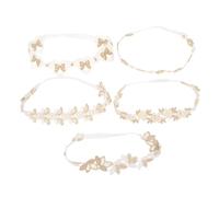 ibasenice 5piezas Diademas Para Bebés Con Diseño De Flores Encaje Pack De Accesorios Para Cumpleaños y Celebraciones Wisteria Rosa Bugambilias Margarita Lazo
