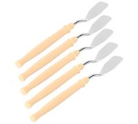 ibasenice 5piezas Espátulas para Pintura al Óleo Herramientas de Mezcla con Mango de Plástico Raspadores de Pigmento para Gouache y Escultura Accesorios Prácticos para Arte