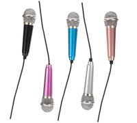 ibasenice 5piezas Mini Micrófono para Teléfonos Móviles Micrófono Portátil para Cantar y Grabar De Mano para De Teléfono Celular Miniatura para Diario