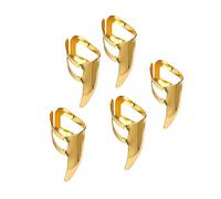 ibasenice 5piezas Púas Inoxidable Para Guitarra Banjo y Ukelele Protección Para Dedos y Durabilidad Dorado