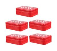 ibasenice 5piezas Sos Lata De Metal Pequeña Para Viajes Camping Organizador Multifuncional De Emergencias Caja De Hojalata Bisagras Para Guardar Medicamentos