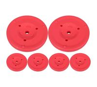 ibasenice 6 bases para columnas de globos rellenas de agua, con peso rellenable de agua de 21 cm/8" para columnas o de globos, estabilizador de plástico para bodas, campos deportivos, rojo