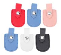 ibasenice 6 Fundas Protectoras de Pu para Cortauñas y Corta Cutículas, Duraderas y Prácticas, Botón a Presión, Ideales para Salón de Uñas Color Aleatorio