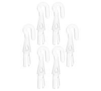ibasenice 6 Ganchos Mini Punta de Gancho Resistente de Fijación para Varillas Ciegas de Plástico Pack de 6 Unidades para Control Seguro y de Persianas U Oficina