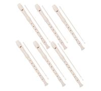 ibasenice 6 Juegos de Flautas Dulces Soprano Estilo Alemán para Niños y Estudiantes, con Baqueta de Limpieza y Tonos Claros, Ideales para Clases de Música en Escuela