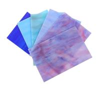 ibasenice 6 Láminas de Mica Azul para Vidrieras de Iglesia, Adornos Decorativos para Manualidades Diferentes Formas, Adecuado para Bodas y Arte en Vitrales Color Aleatorio