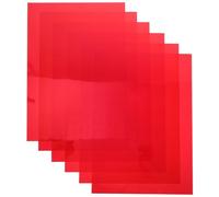 ibasenice 6 Láminas de Película de Color Rojo de PVC para Corrección de Color y Ayuda a Niños Dislexia, Filtro de Luz Ligero para Álbumes de Recuerdos y Scrapbooks