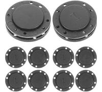 ibasenice 6 Pares Cierres Magnéticos para Ropa, Botones de Presión Redondos de 2,6 Cm, Color Negro, 8 Orificios, Cierres Invisibles para Abrigos y Manualidades, Accesorios para Coser y DIY