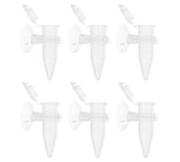 ibasenice 6 Piezas Alimentador Automático para Peces y Camarones, Dispensador de Plástico Ventosa, Fácil de Observar el Alimento Restante, para Acuarios Marinos Agua Dulce