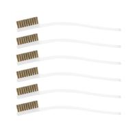 ibasenice 6 Piezas Mini Cepillo de Limpieza para Grietas, Pequeños Cepillos para Limpieza, Cobre y Plástico, 3 Densas, para Limpiar Óxido y Suciedad, Uso Industrial y Tallado de Nueces