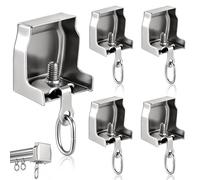 ibasenice 6 Piezas Tapones de Extremo de Riel de Cortina de Ventana Remate de Barra de Cortinas Acero Inoxidable Plata Ajuste Seguro y Resistente al Desgaste