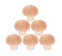 ibasenice 6 Tapones de Corcho Madera Natural para Botellas de Vino y Cerveza Forma de Hongo Sellado Hermético para Fiestas y Cumpleaños