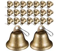 ibasenice 60 Mini Campanas Metálicas Artesanales Vintage para Collar de Perro, Diseño con Clip Fácil de Enganchar, Campanillas Pequeñas para Entrenamiento y Paseos al Aire Libre