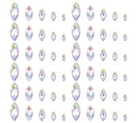 ibasenice 600piezas Horse Eye Flatback Acrylic Rhinestones Ab Sparkling Gems For Nail Art Jewelry Phone Case DIY Crafts Fade Resistant Multiple